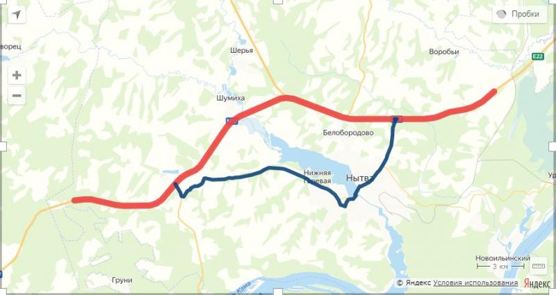 Возле отворота на Карагай дорожные службы восстанавливают 2 – километровый  участок трассы М- 7