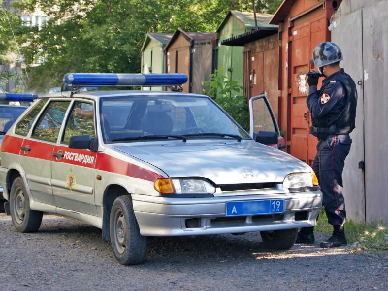 В Абакане сотрудники Росгвардии задержали подозреваемого в повреждении чужого имущества