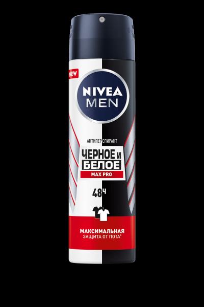 Максимальная защита от пота от NIVEA Черное и Белое MAX PRO