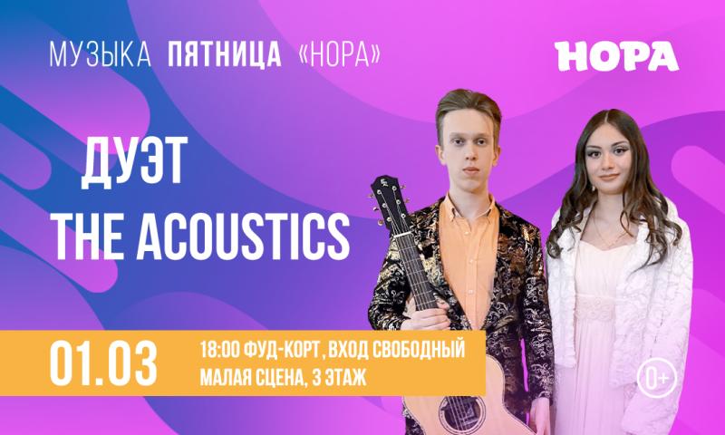 Дуэт The Acoustics на «Музыкальной пятнице» в ТРЦ «Нора»