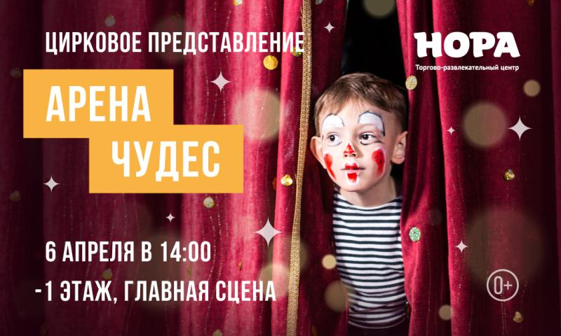 Цирковое представление «Арена чудес» на сцене ТРЦ «Нора»