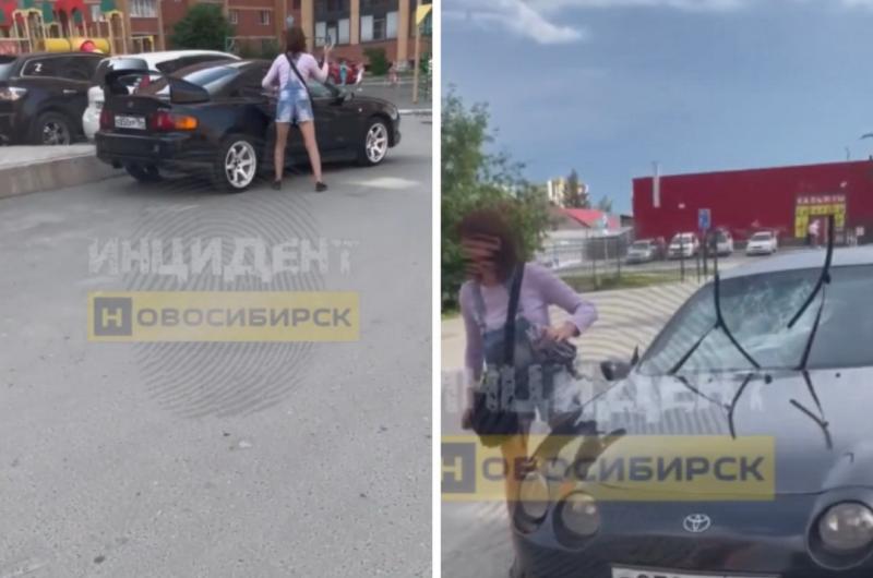 Девушка разбила автомобиль в закрытом дворе Новосибирска