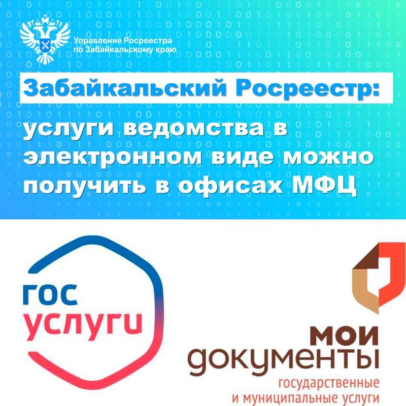 Забайкальский Росреестр: услуги ведомства в электронном виде можно получить в офисах МФЦ