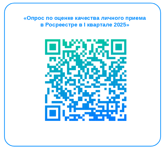 Опрос по оценке качества личного приема в Росреестре в I квартале 2025.