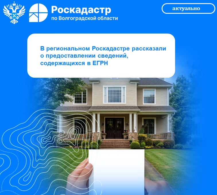 В региональном Роскадастре рассказали о предоставлении сведений, содержащихся в ЕГРН