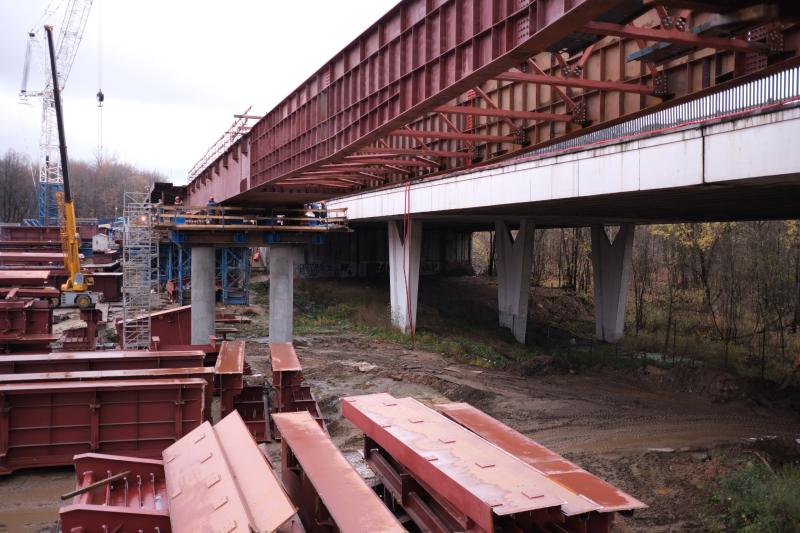 Завершен первый этап надвижки путепровода через МЦД-2 в Царицыно