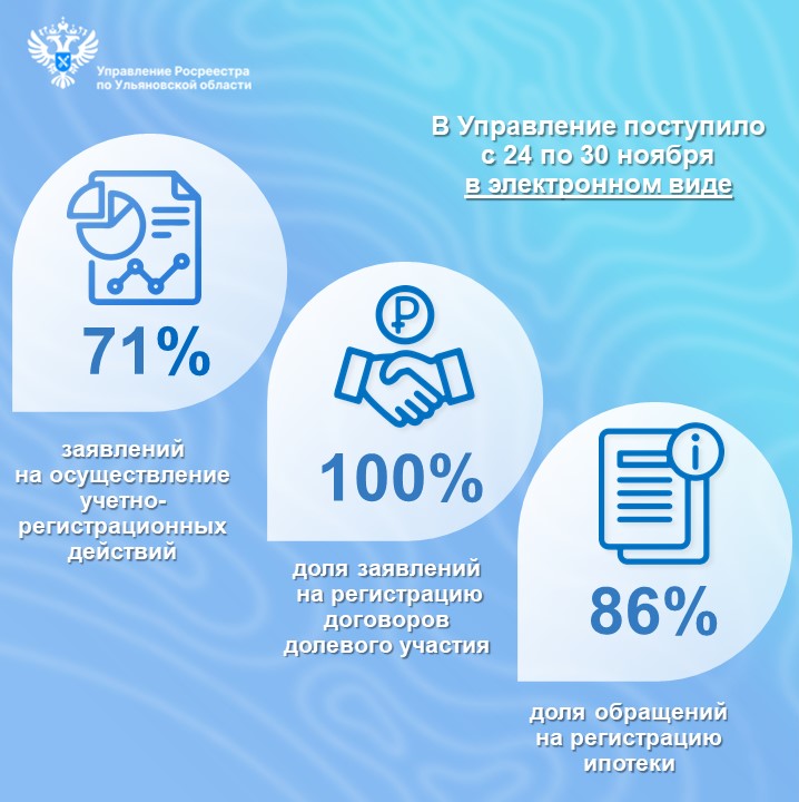 Электронные услуги (статистика) с 24 по 30 ноября 2025 года